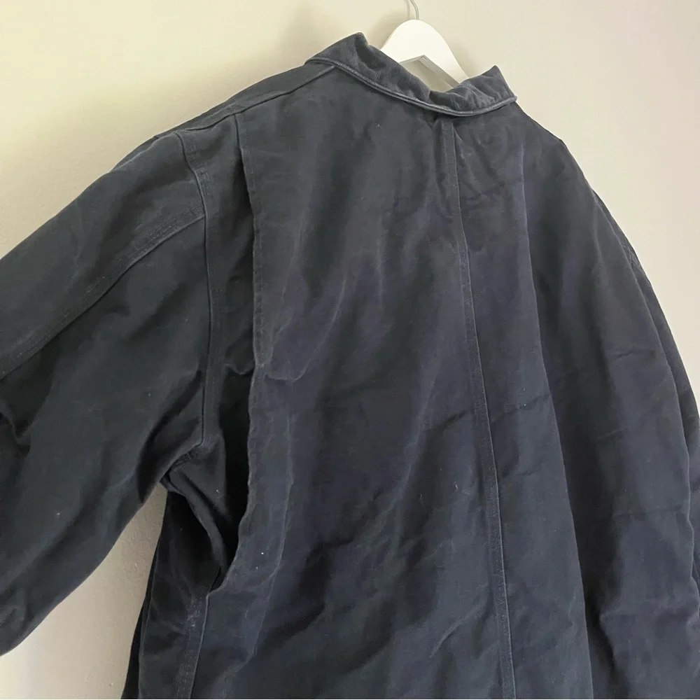 Carhartt‎ Men’s Quilted Winter Duck Coat Navy Blue Size 3XL Logo Patch